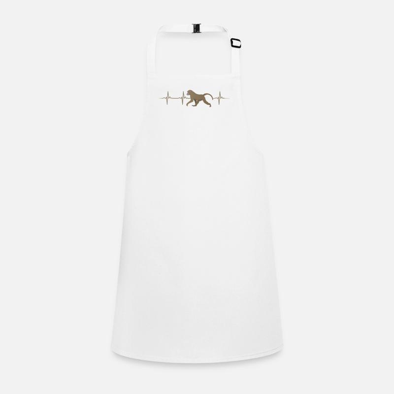 Conception de battement de cœur de babouin Tablier Enfant