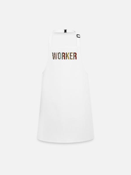 Worker - Children's Apron - white - Front
