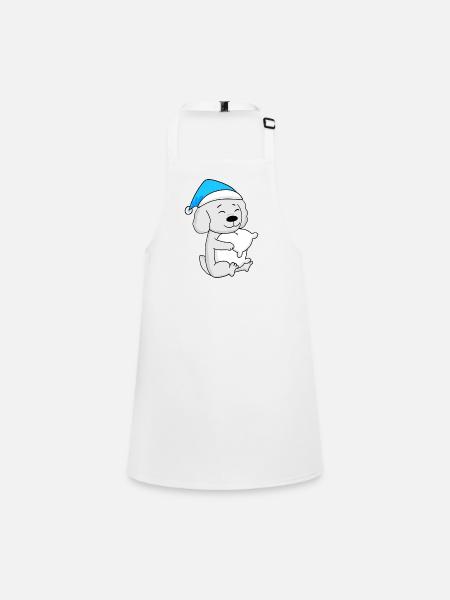 Chien race de chien Malteser - Tablier Enfant - blanc - Devant