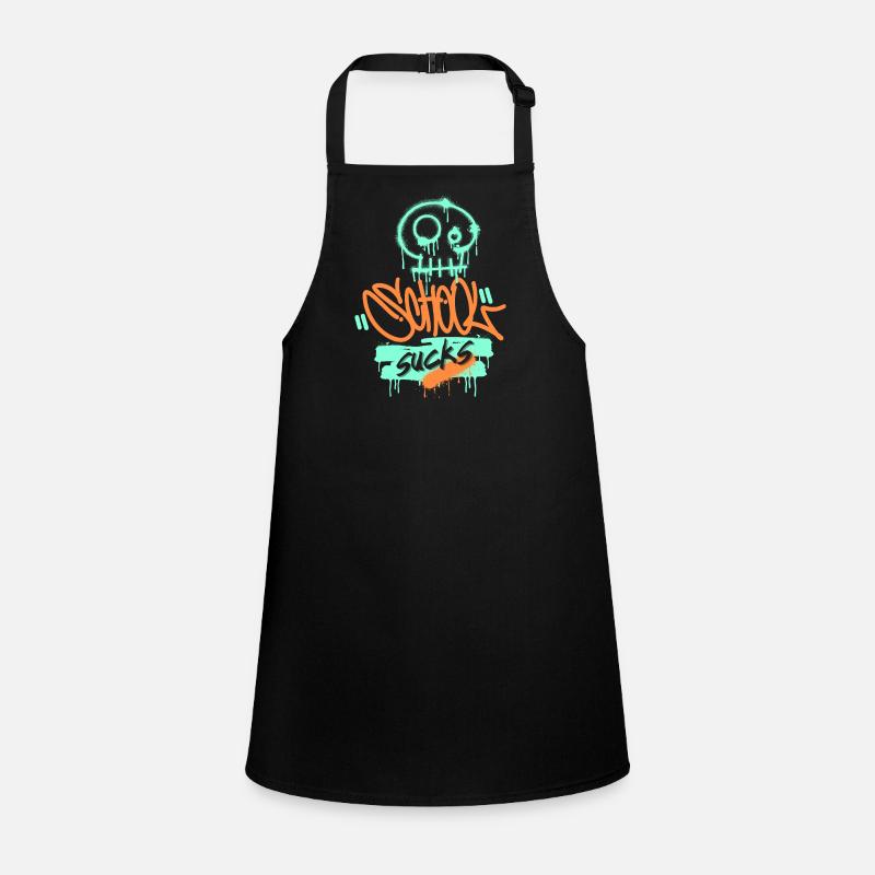 School, school frustration, funny saying graffiti style Children's Apron