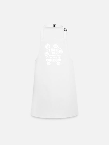 Pumpkin face - Children's Apron - white - Front