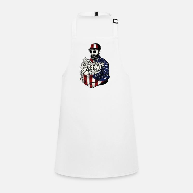 Farming Farmer American Flag Us Children's Apron