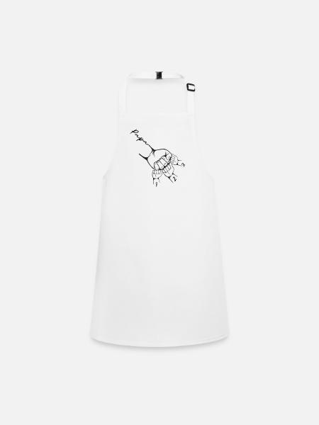 Personnalisé papa 3 enfants Shot Stitch papa - Tablier Enfant - blanc - Devant