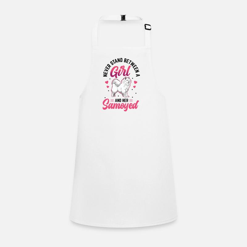Girls and their Samoyed Samoyed Spitz Children's Apron