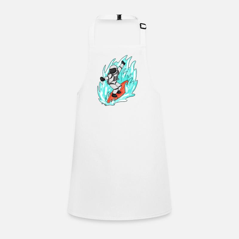 Astronaut surfing Children's Apron