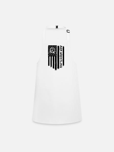 Arm Wrestling Arm Muscle Sport Enthusiast Wrestler - Children's Apron - white - Front