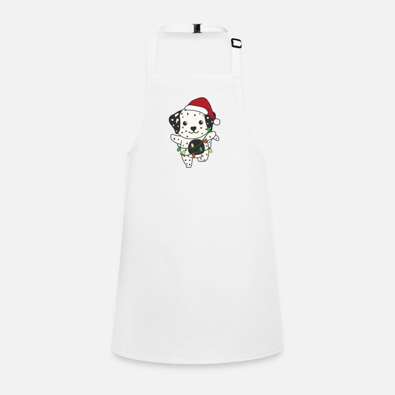 Dalmatien Noël Hiver Chiens mignons Tablier Enfant