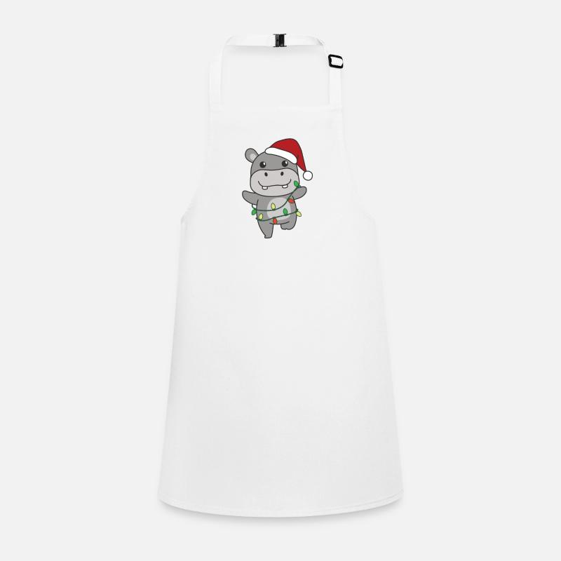 Hippo Christmas Winter Animals Hippos Children's Apron