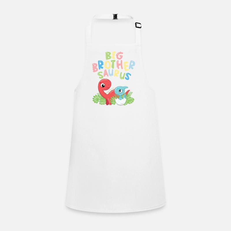 Big brother Saurus siblings Herbivore Children's Apron