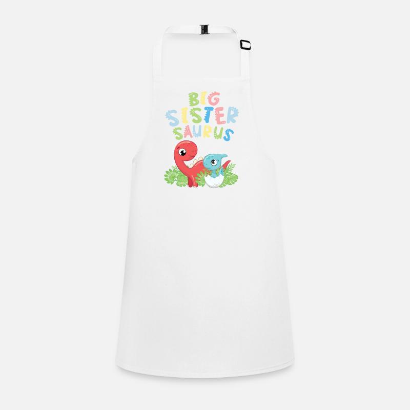 Big sister Saurus siblings Herbivore Children's Apron