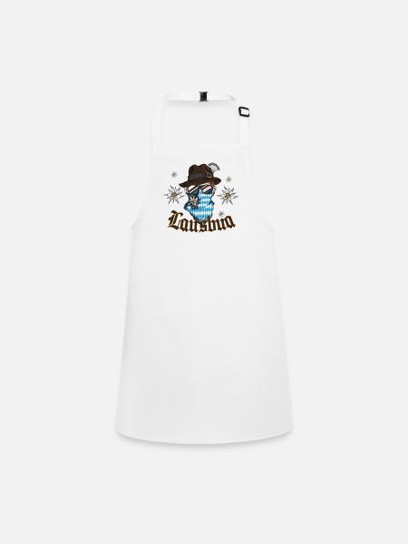Traditional costumes Bavaria Southern Germany Dirndl Lausbua - Children's Apron - white - Front