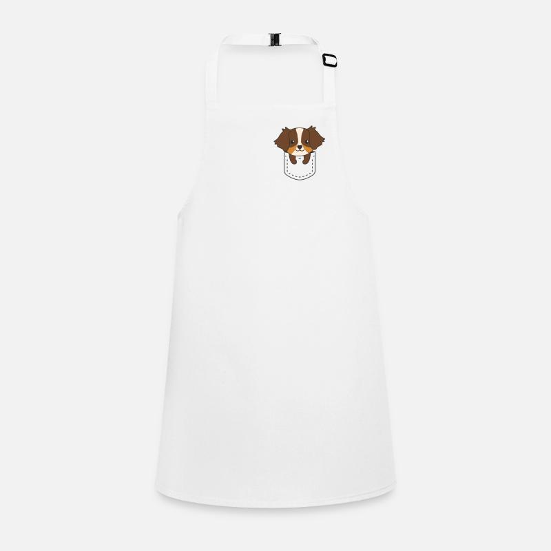 Australian Shepherd cute dogs in breast pocket Children's Apron