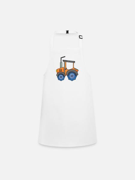 Machines agricoles Tracteur Véhicules agricoles - Tablier Enfant - blanc - Devant
