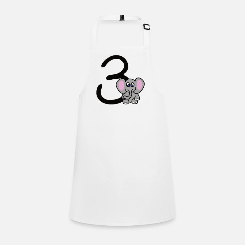 3rd birthday boy elephant 3 years boy Children's Apron
