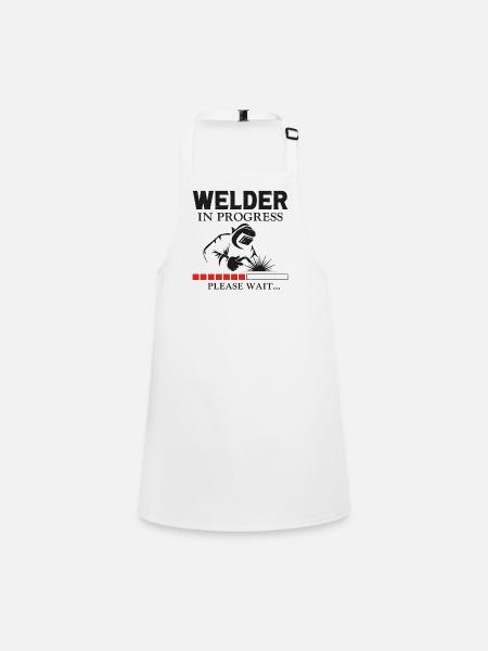 Welder Welding Apprentice Vintage - Children's Apron - white - Front