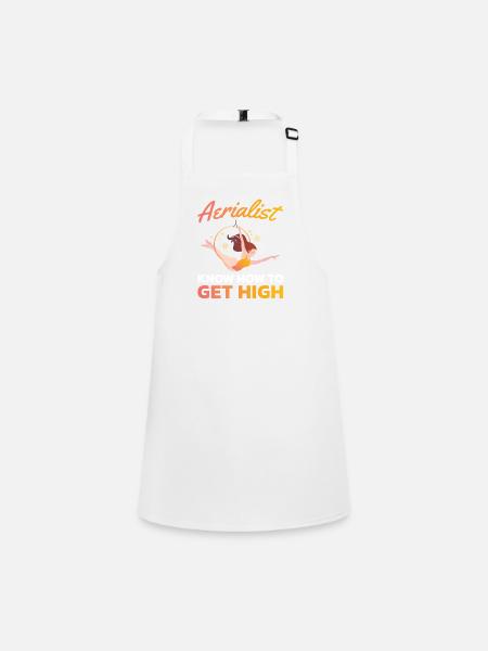 Aerial acrobats know how to get up. - Children's Apron - white - Front