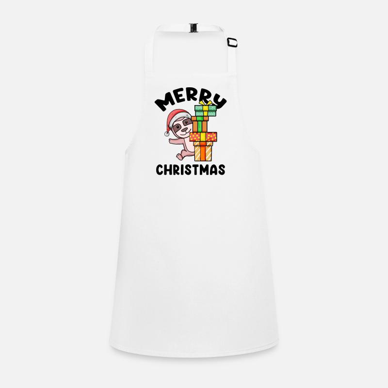 Merry Christmas Sloth with gifts Children's Apron