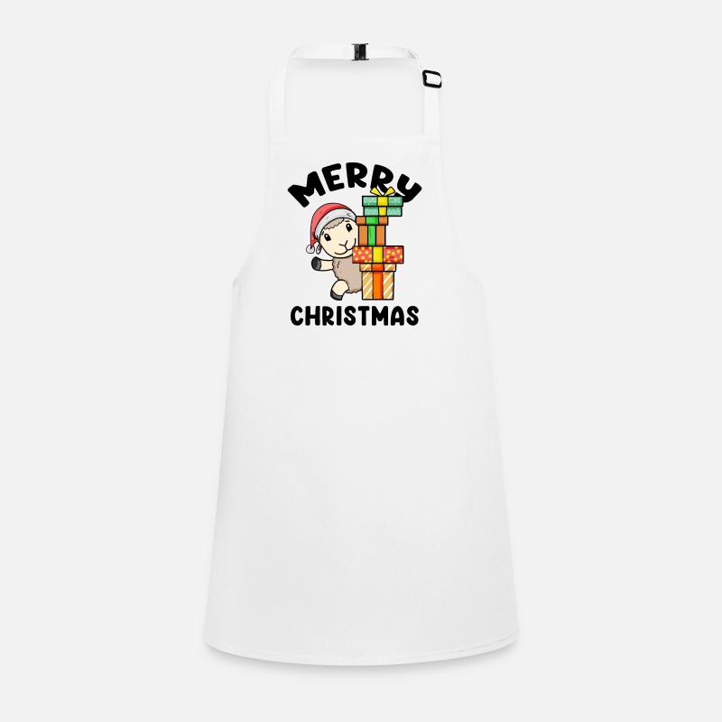 Frohe Weihnachten Schaf mit Geschenke Schürze für Kinder