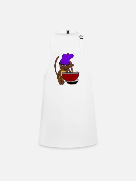 Cat Making Biscuits Meme Cat Making Biscuits - Children's Apron - white - Front