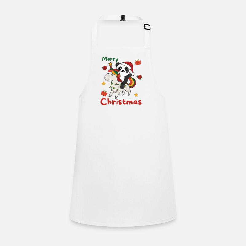 Licorne de Noël Panda Joyeux Noël Licorne Tablier Enfant