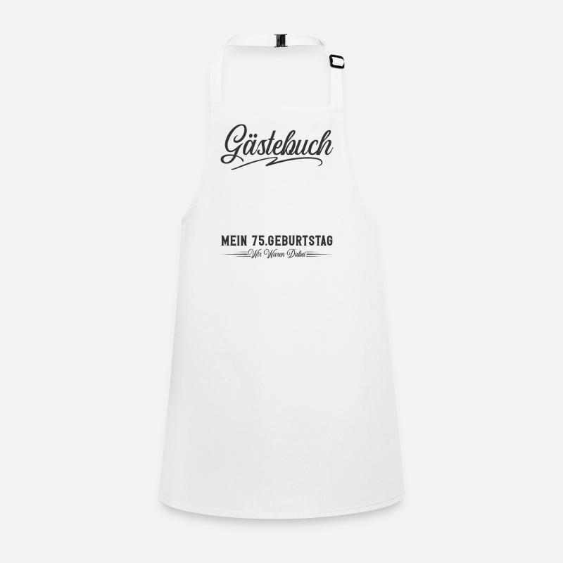 75. Geburtstag Gästebuch Schürze für Kinder