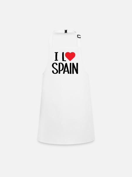 I love Spain - Children's Apron - white