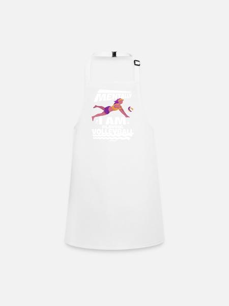 Volleyball Beachvolleyball Geschenk Strand - Schürze für Kinder - Weiß - Vorne