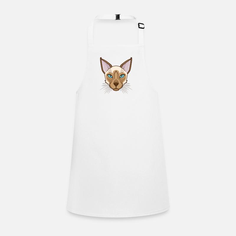 Siamese Cat Profilbild Haustier Kater Schürze für Kinder