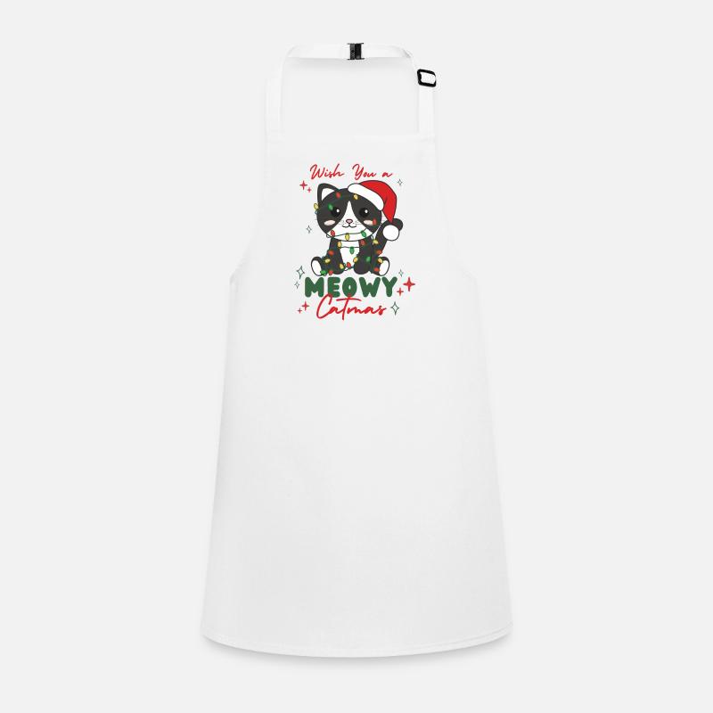 chat animaux de noël mignon chat miaou catmas Tablier Enfant