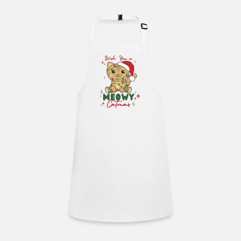 chat animaux de noël mignon chat miaou catmas Tablier Enfant
