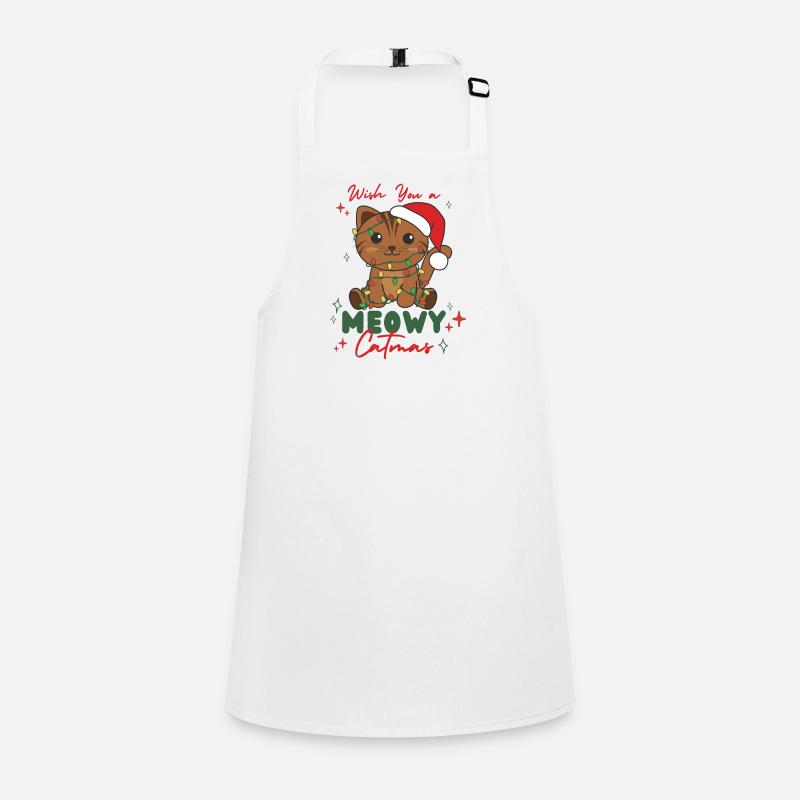 chat animaux de noël mignon chat miaou catmas Tablier Enfant