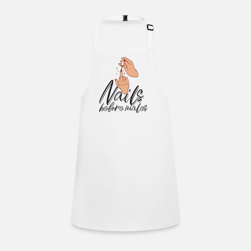 Nails before men Nail designer Children's Apron
