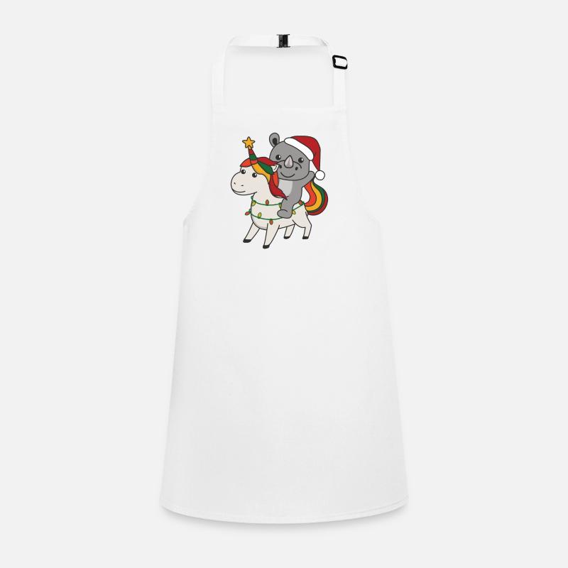 Noël Rhinocéros Joyeux Noël Licorne Tablier Enfant