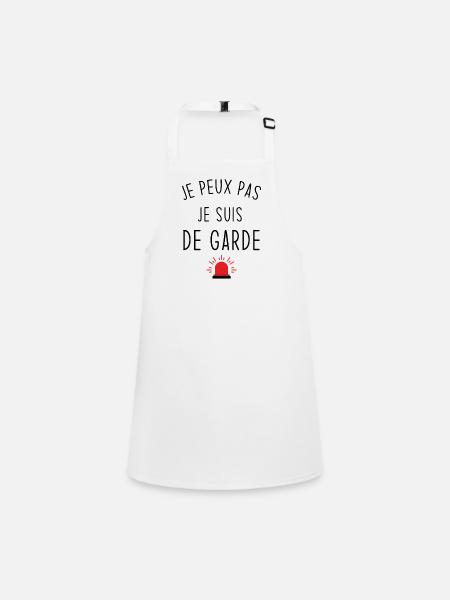 Je peux pas je suis de garde - Tablier Enfant - blanc - Devant