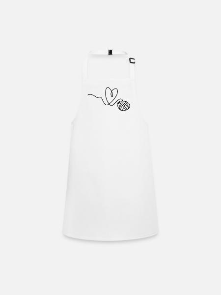 Tricot Tricot Crochet Tricoteur - Tablier Enfant - blanc - Devant