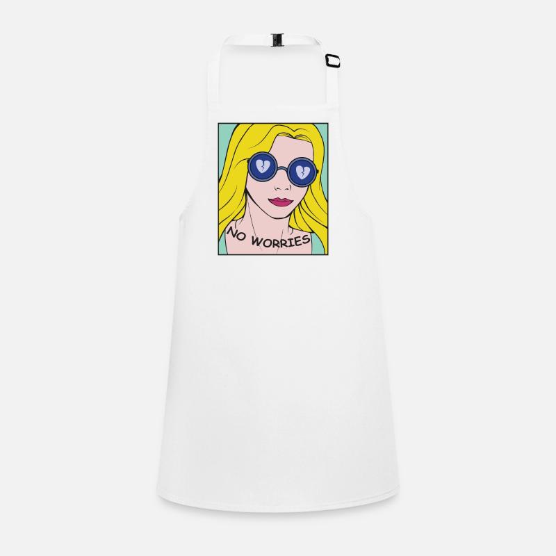 Don't Worry Pop Art Portrait Children's Apron