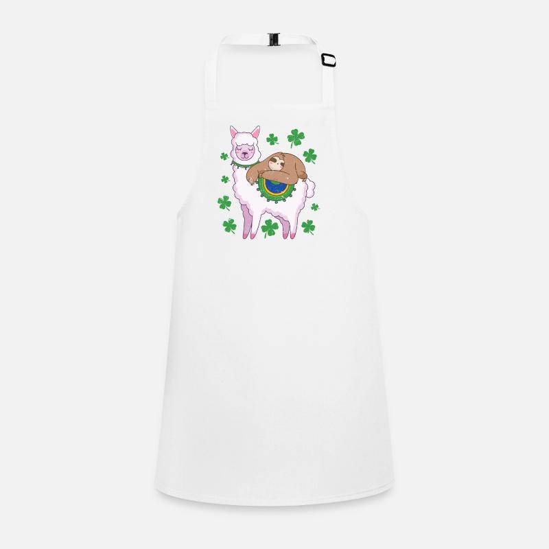 Funny Irish Sloth Llama Clover St Pat Children's Apron