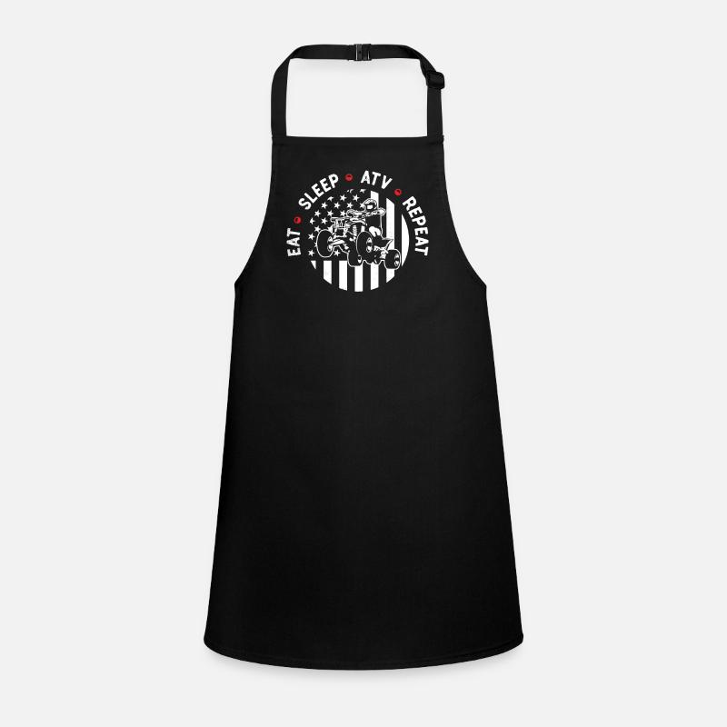 all terrain vehicles eat sleep repeat graphic them Children's Apron