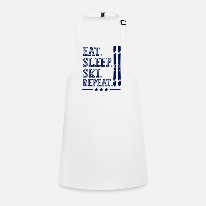 eat sleep skiing repeat Schürze für Kinder