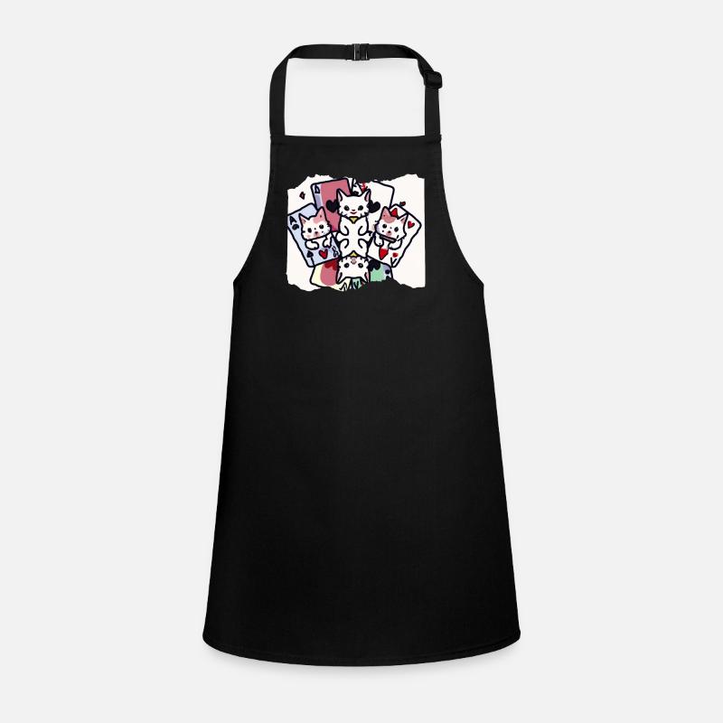 Cats Playing Cards Schürze für Kinder