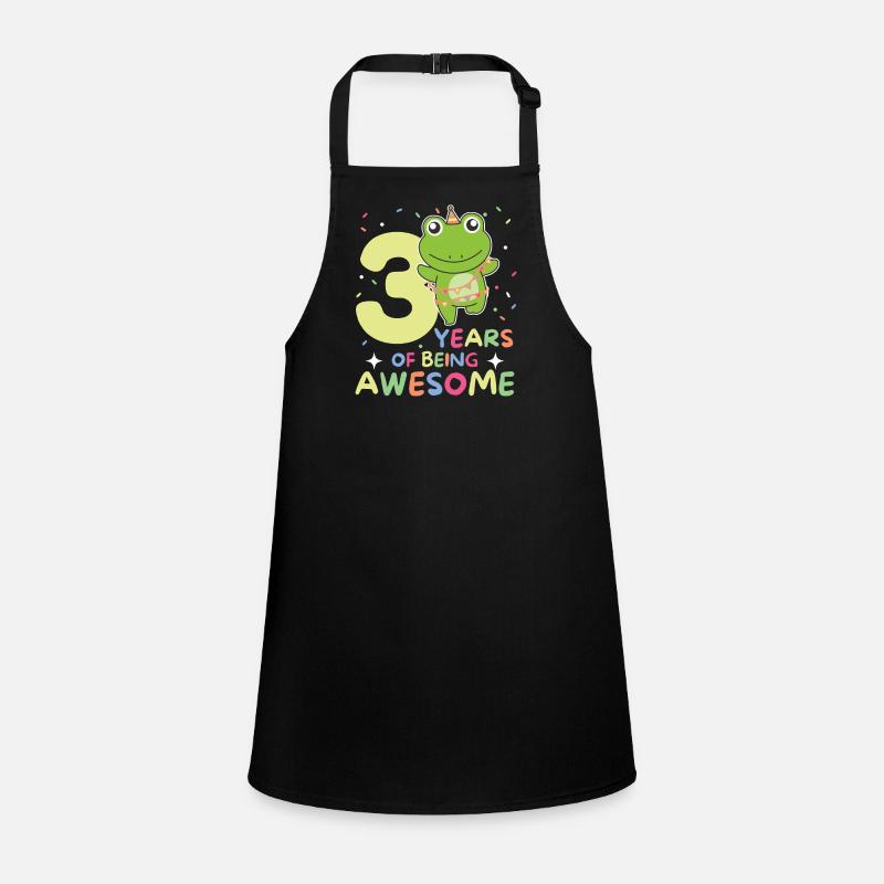 Frog for 3rd birthday Children three years old Children's Apron