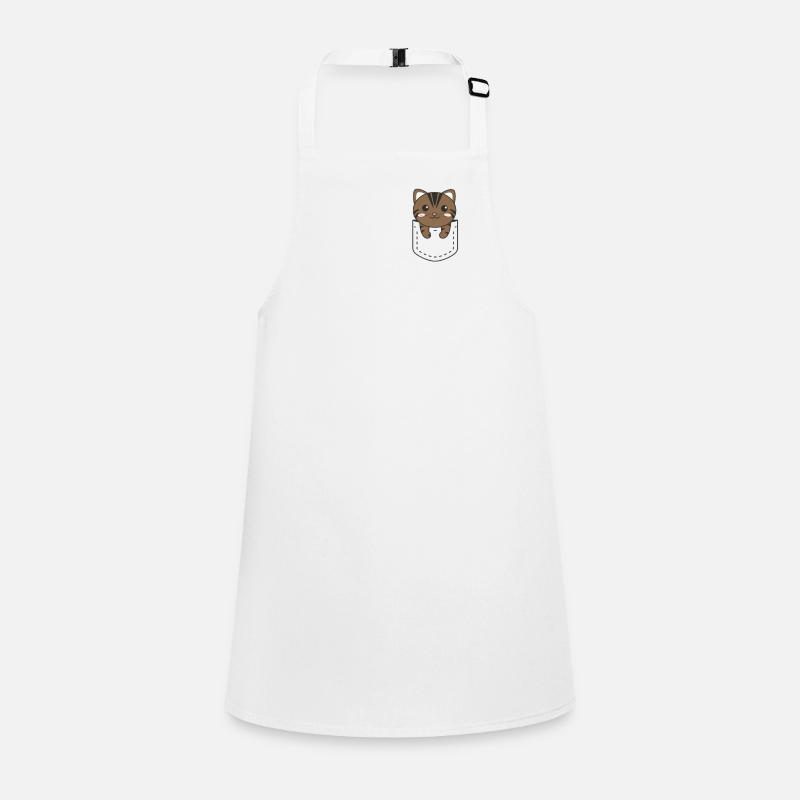 Chat en poche chats mignons dans la poche poitrine Tablier Enfant