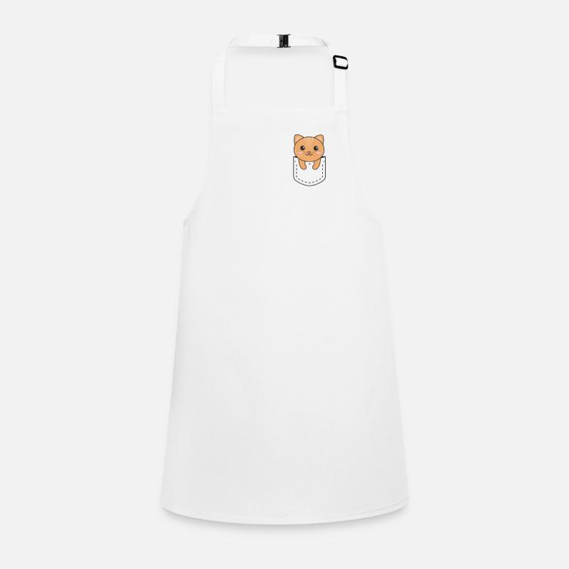 Chat en poche chats mignons dans la poche poitrine Tablier Enfant