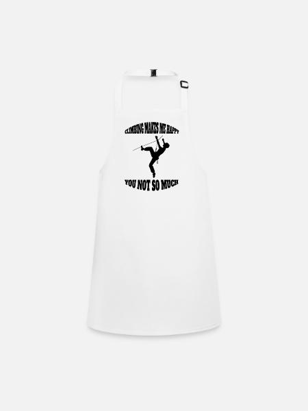 Climber Mountain climbing Mountaineering Mountain climbing - Children's Apron - white - Front
