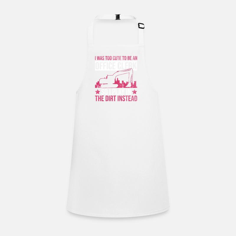 Bagger Mädchen Baggerfahrerin Baggerfahrer Frau Tablier Enfant