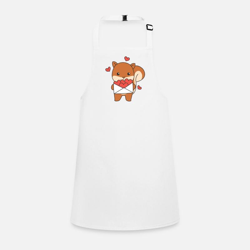 Écureuil pour la Saint-Valentin animaux mignons Tablier Enfant