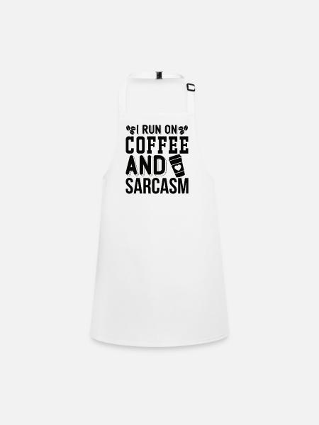 Coffee Sarcasm Friends Happiness Joy Cappuccino - Children's Apron - white - Front