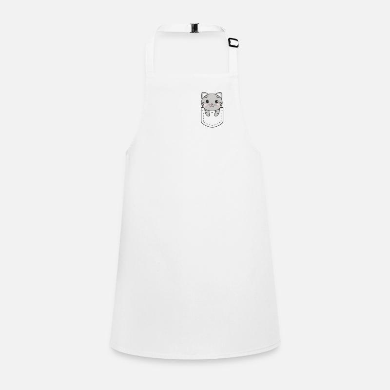 Chat en poche chats mignons dans la poche poitrine Tablier Enfant