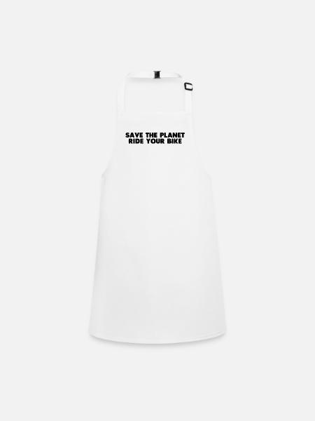 Save the world and ride a bike - Children's Apron - white - Front