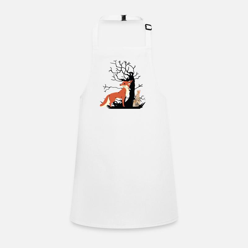 Wild Animals Forest Animals Fox Hare Rabbit Hunts Children's Apron